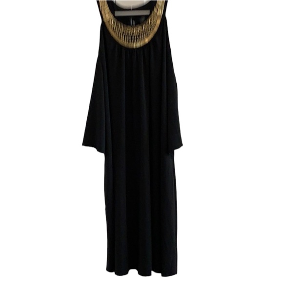 Black Knit Cold Shoulder Dress - Picture 3 of 5